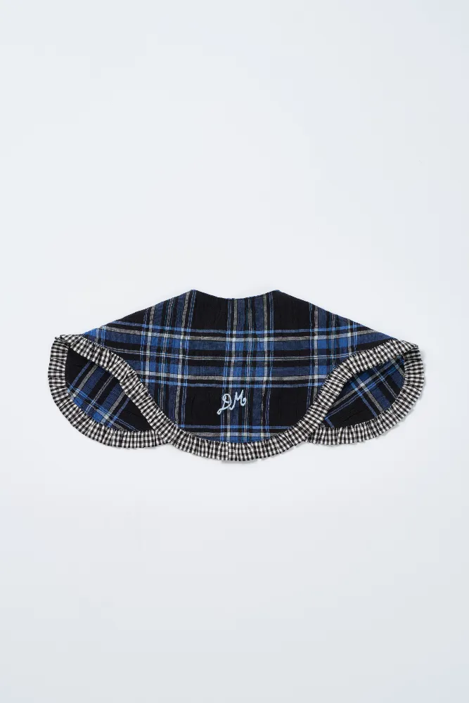 novelty dog collar - blue check sold by Damson Madder product image thumbnail 3