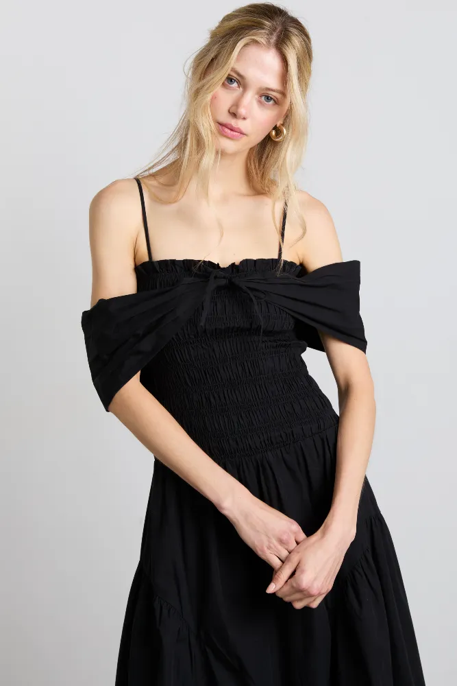 esmerelda midi multi-way dress - black sold by Damson Madder product image thumbnail 2