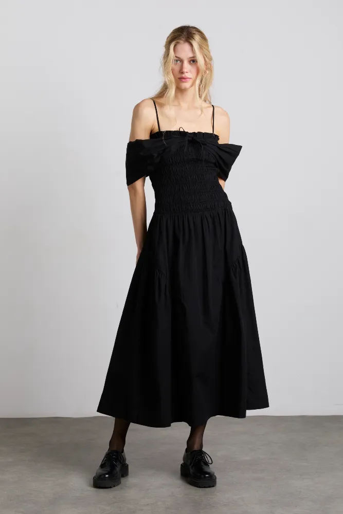 esmerelda midi multi-way dress - black sold by Damson Madder