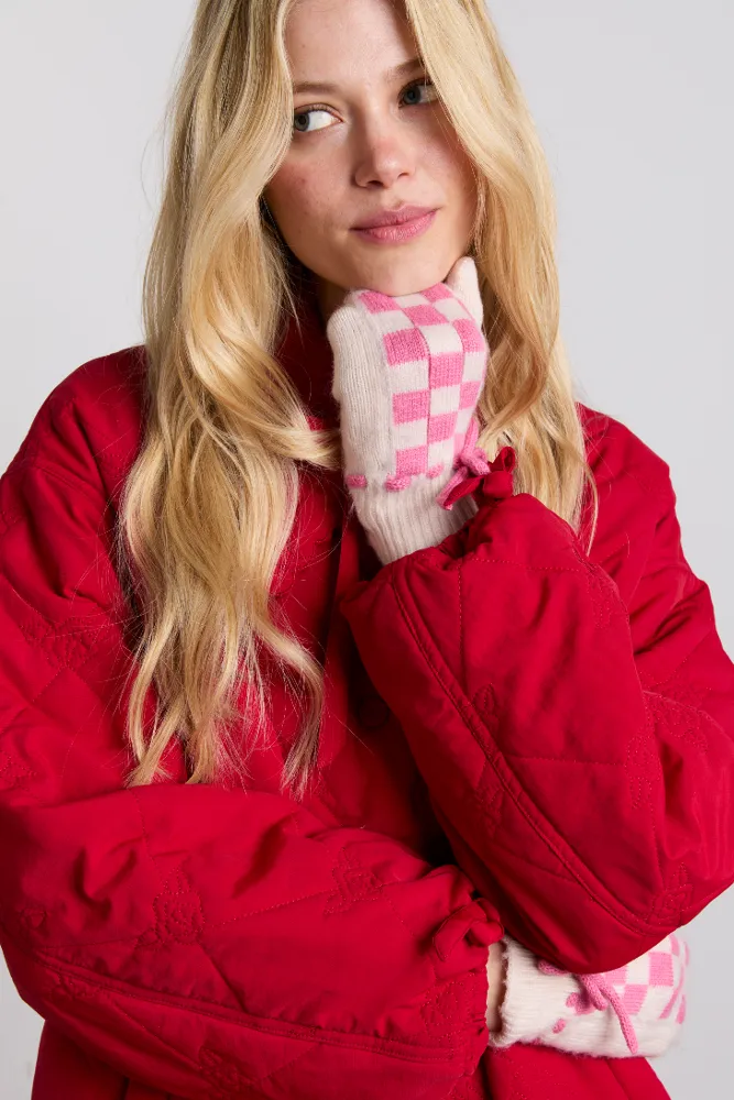 mittens in fluffy gingham sold by Damson Madder product image thumbnail 3