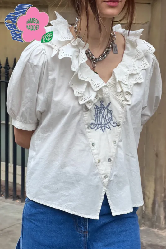 lottie embroidered blouse sold by Damson Madder