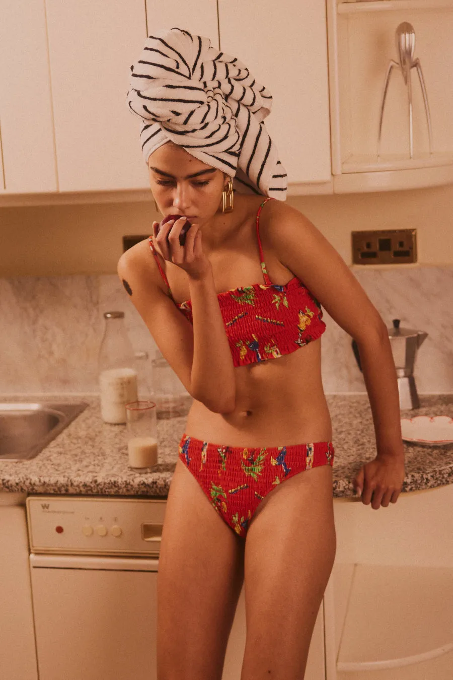 classic shirred bikini bottom - cocktails sold by Damson Madder