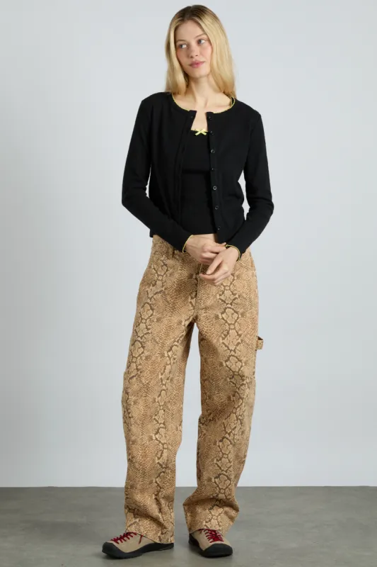 sybil pointelle cardi - black sold by Damson Madder