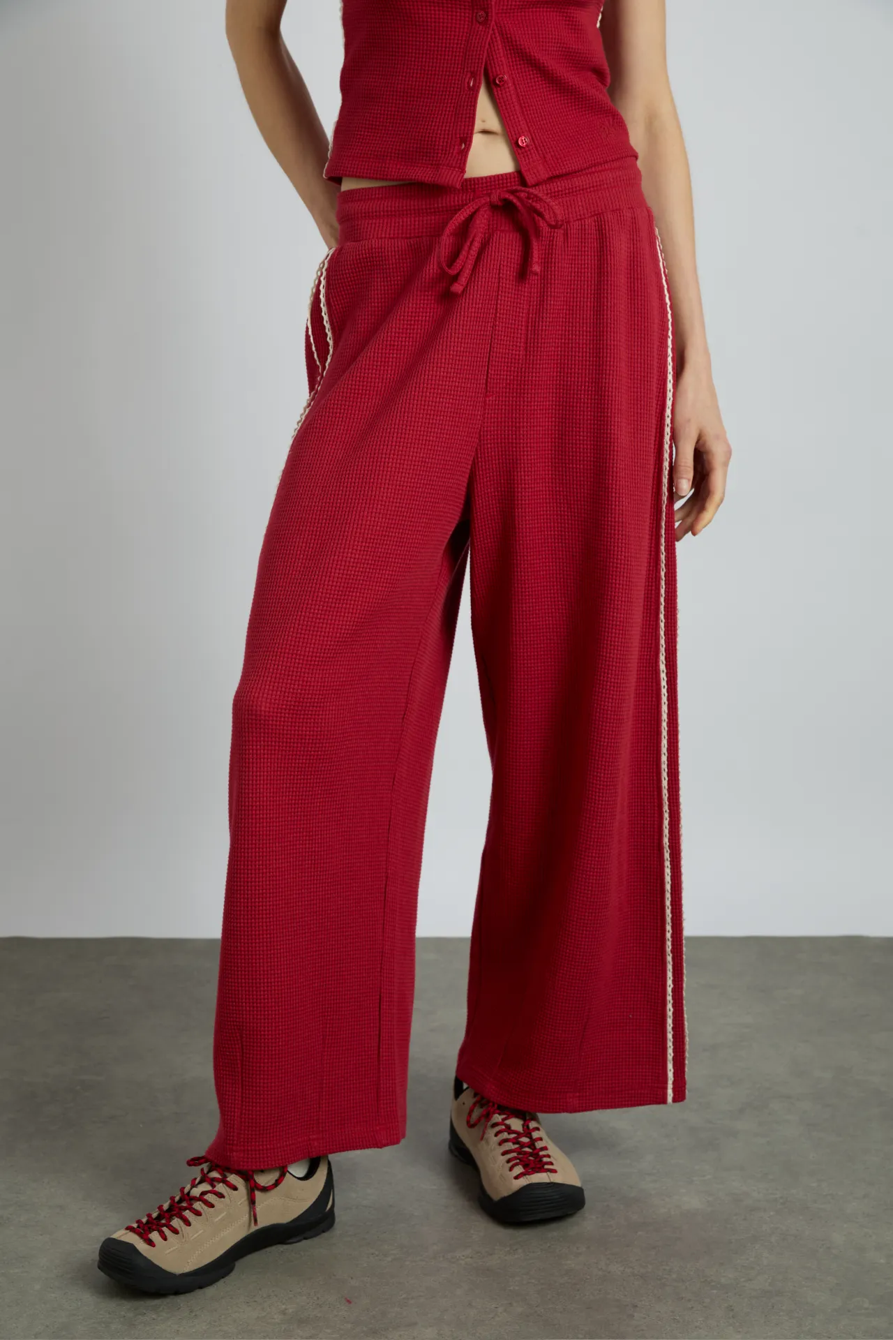 piper waffle jogger - red sold by Damson Madder product image thumbnail 3