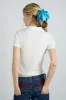 devon pointelle polo tee - white sold by Damson Madder