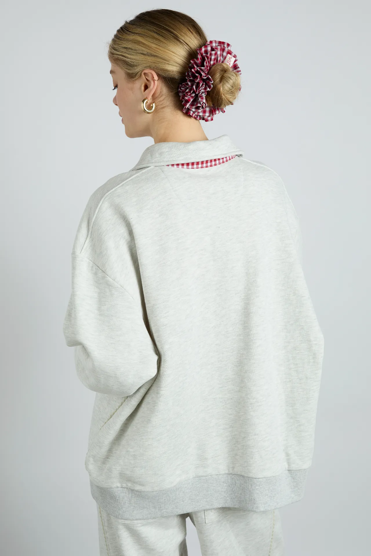 fifi rugby polo - ice grey marl sold by Damson Madder product image thumbnail 3