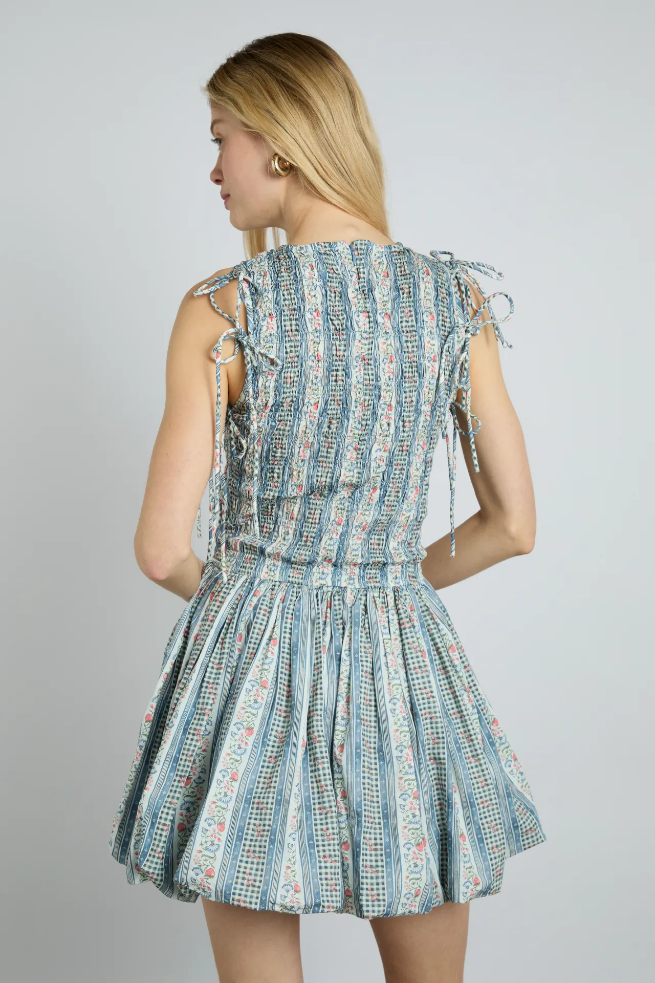 becca bubble mini dress - wallpaper floral sold by Damson Madder product image thumbnail 3