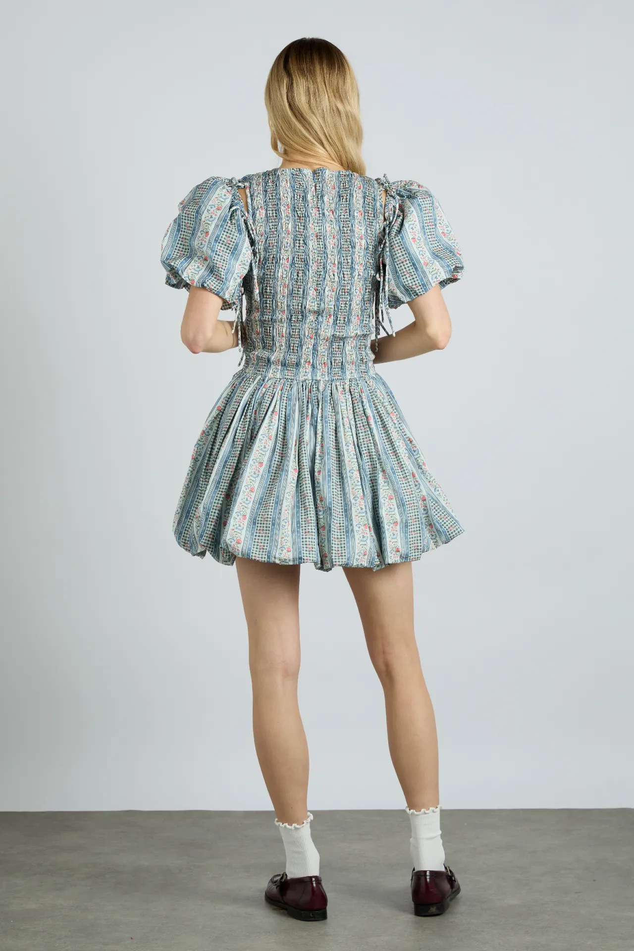 becca bubble mini dress - wallpaper floral sold by Damson Madder product image thumbnail 5