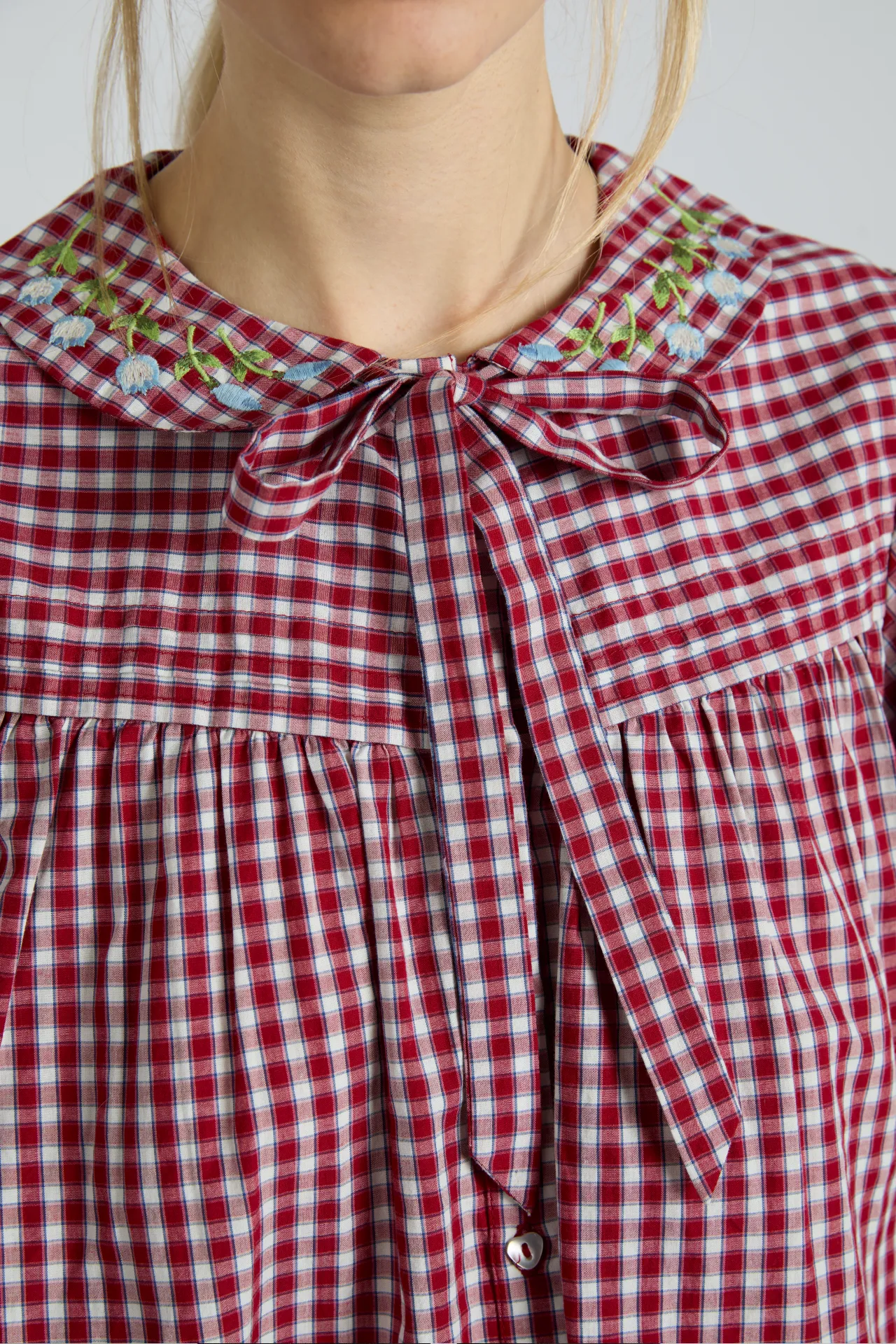 mila blouse - cherry gingham sold by Damson Madder product image thumbnail 2