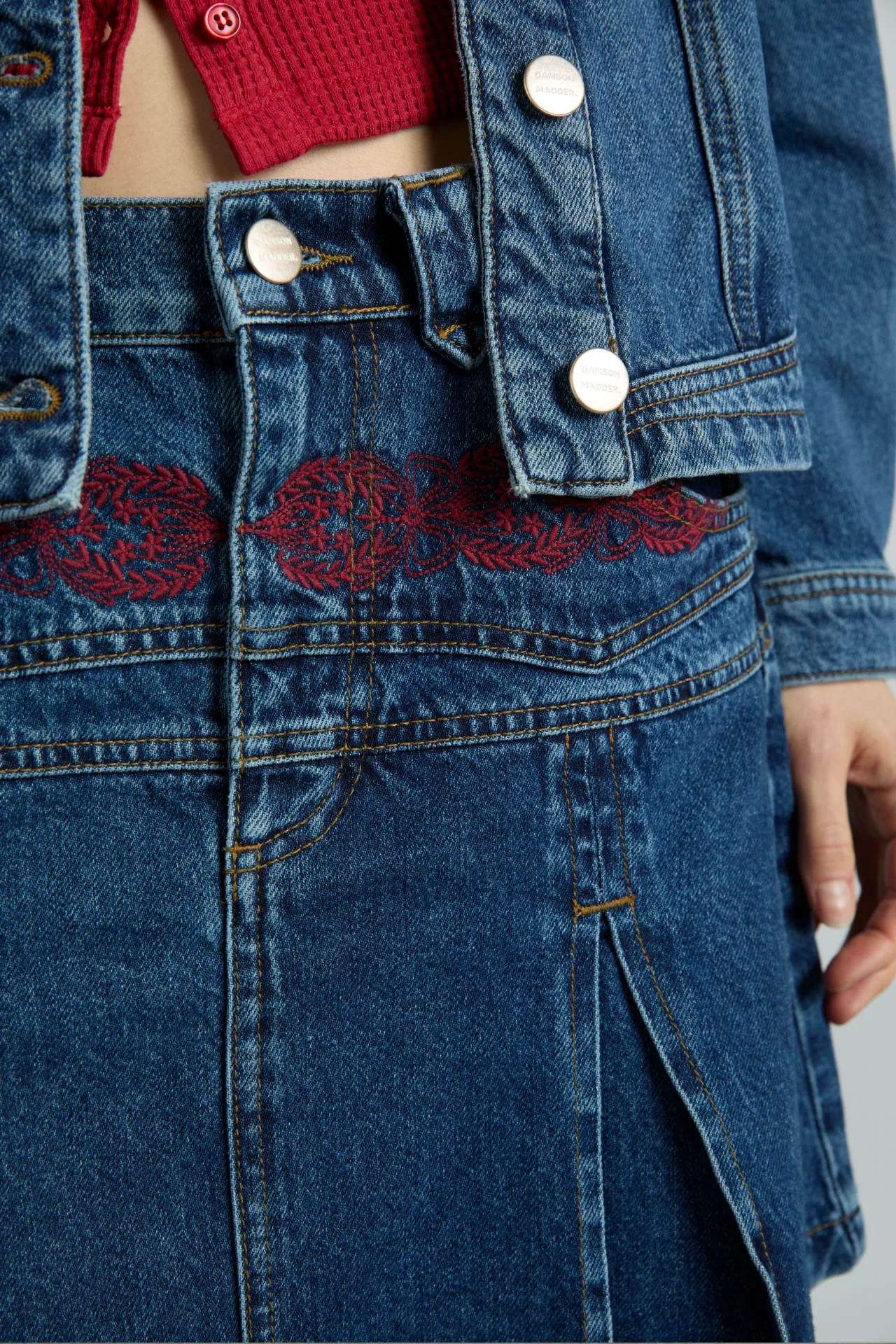 sloane skirt - texas wash & embroidery sold by Damson Madder product image thumbnail 5