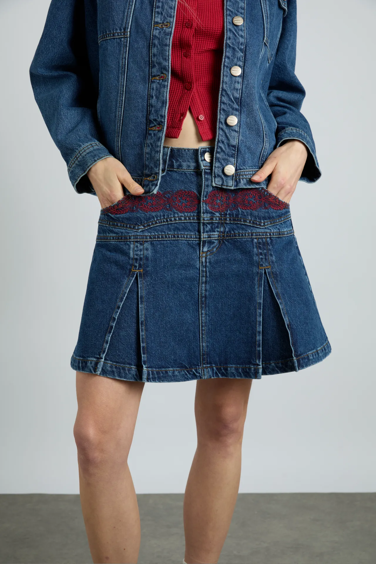 sloane skirt - texas wash & embroidery sold by Damson Madder product image thumbnail 3