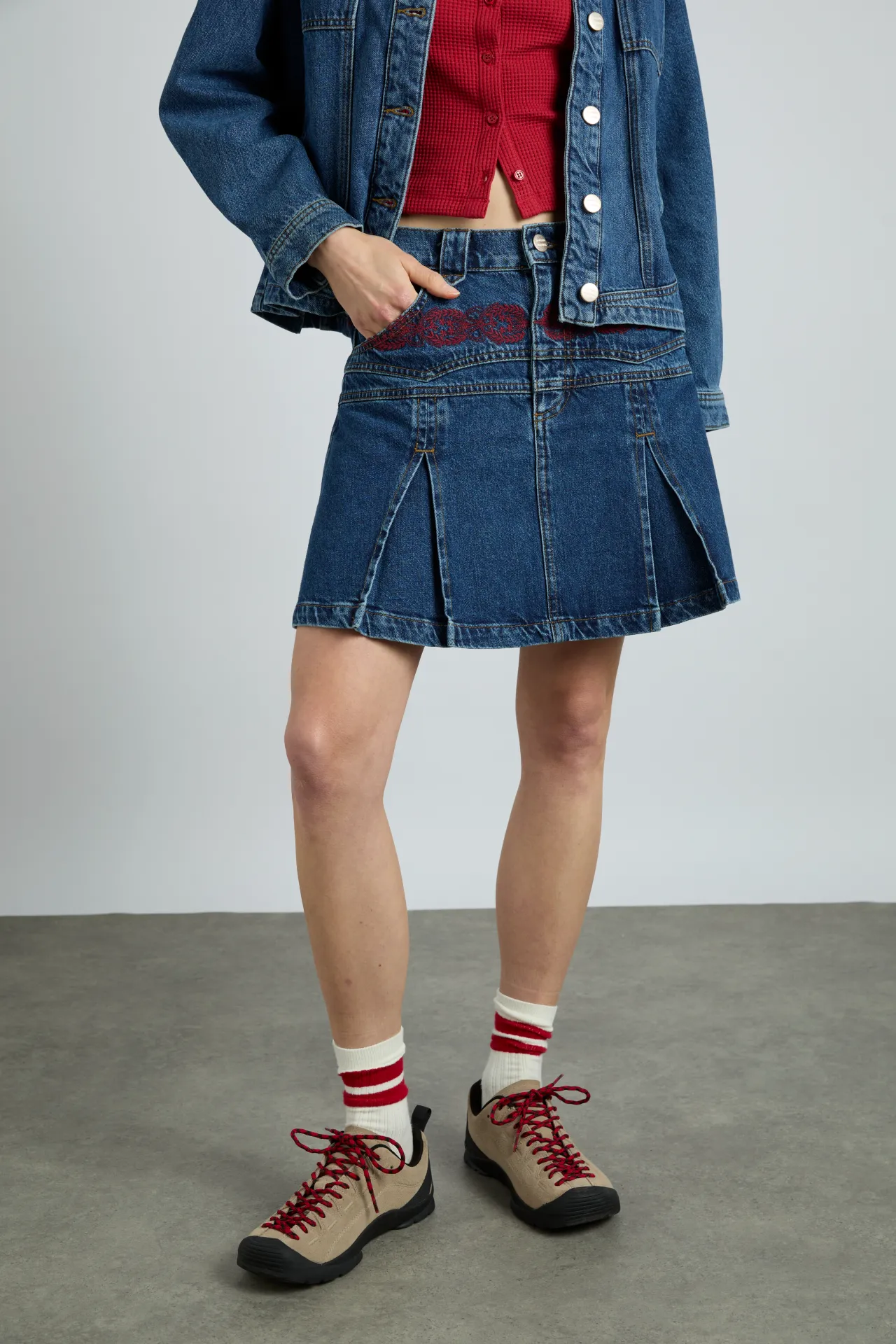 sloane skirt - texas wash & embroidery sold by Damson Madder product image thumbnail 2