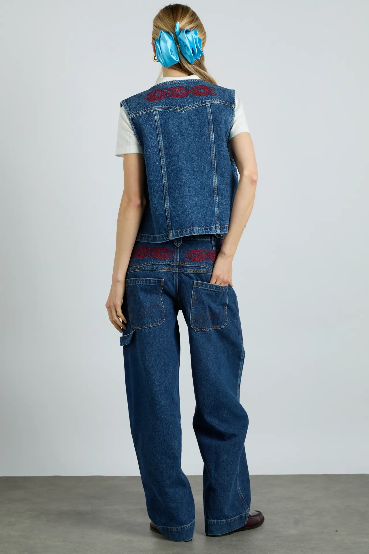 rita vest - texas wash & embroidery sold by Damson Madder product image thumbnail 4