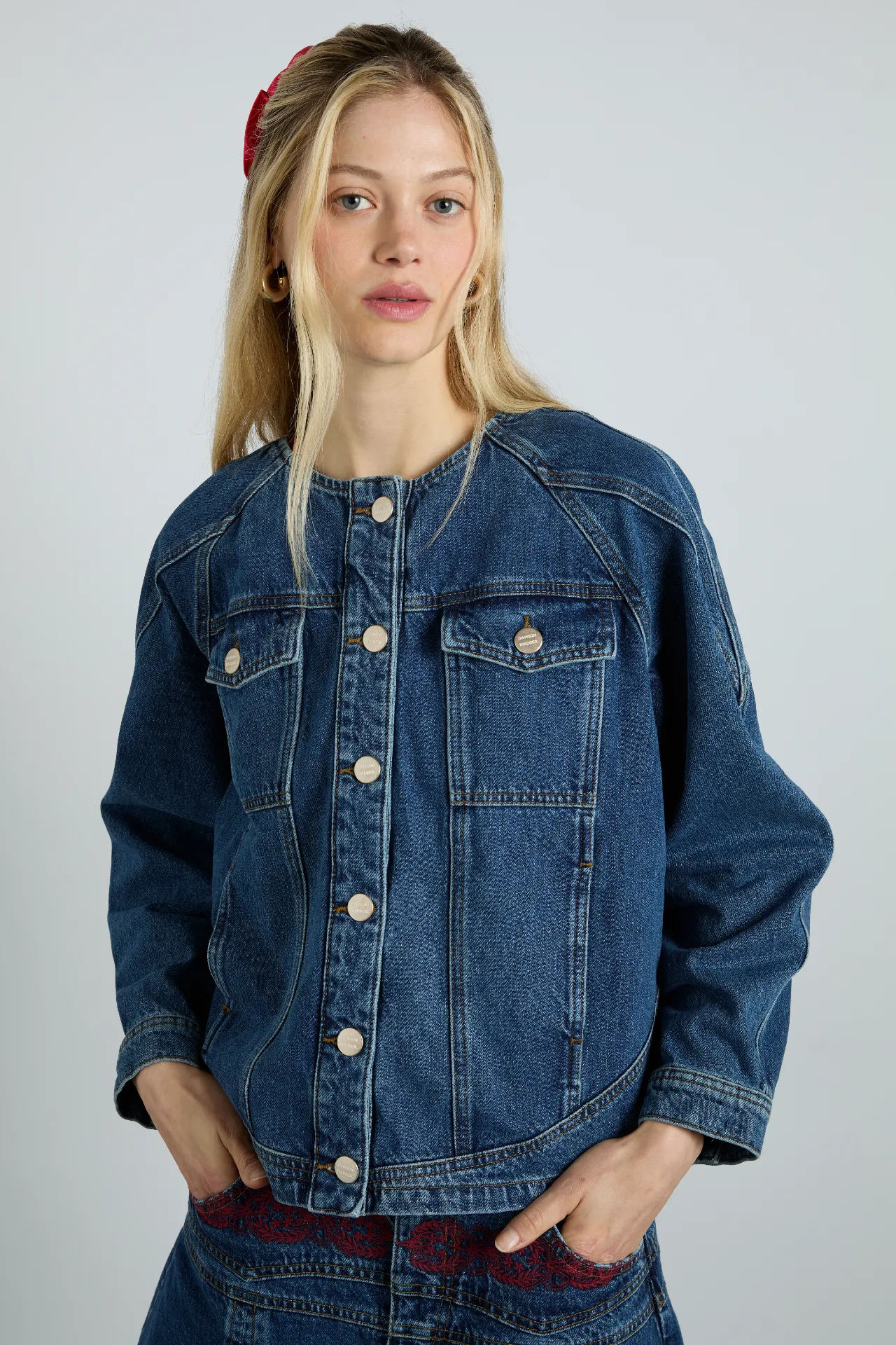 vanessa jacket - texas wash sold by Damson Madder