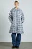 avery quilted jacket- navy check sold by Damson Madder