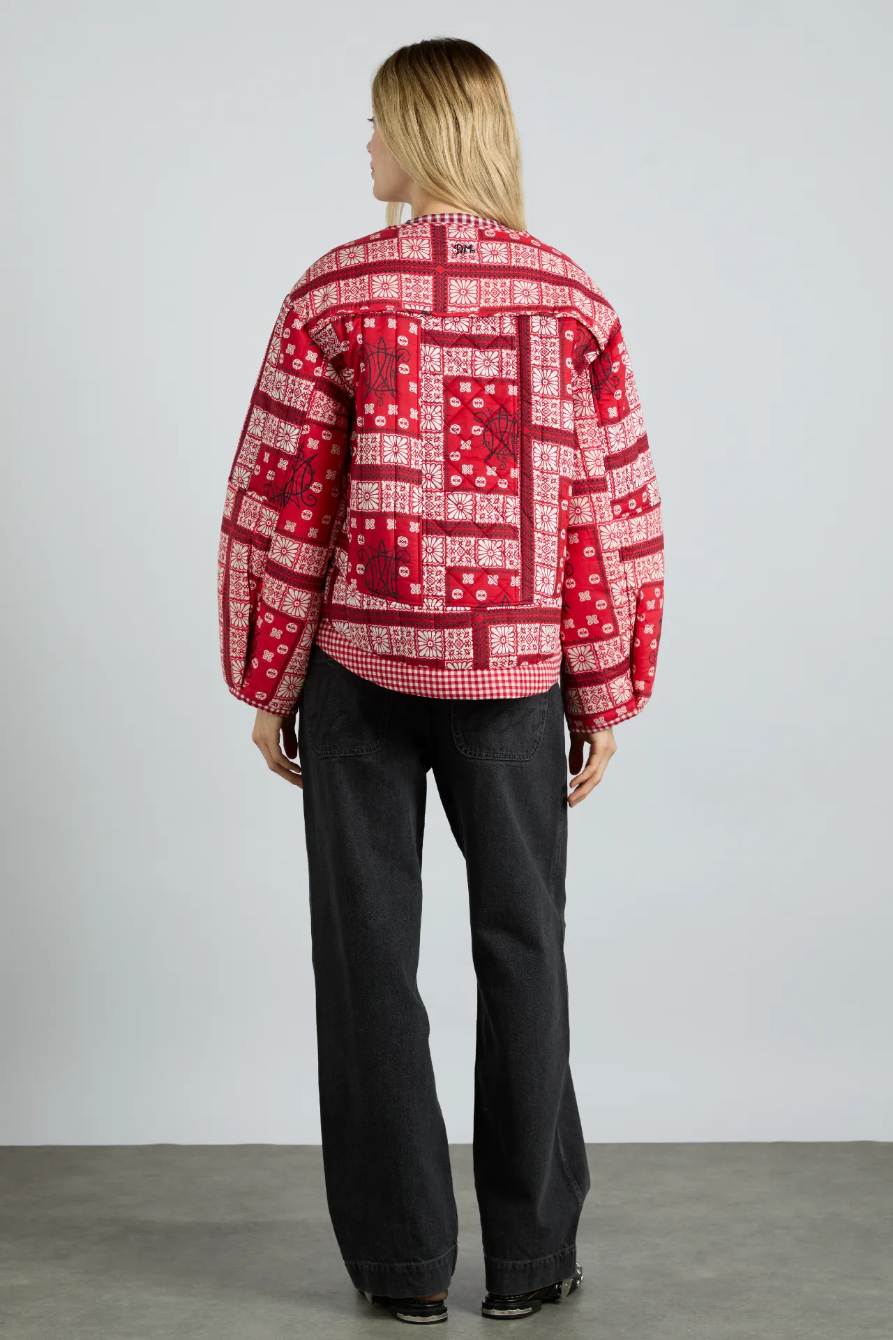 macy jacket - red bandana sold by Damson Madder product image thumbnail 5