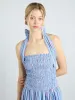 mia midi dress - bold blue stripe sold by Damson Madder