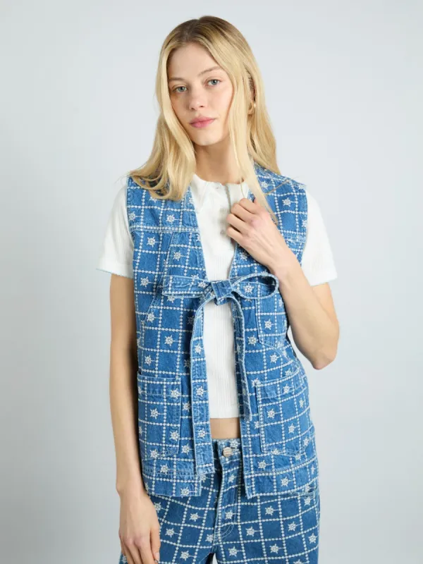 dilly vest - broderie sold by Damson Madder