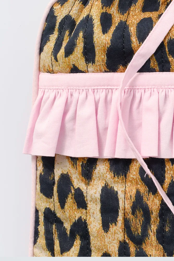 quilted hot water bottle cover - leopard print sold by Damson Madder product image thumbnail 4