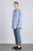 kendall shirt- bold blue stripe sold by Damson Madder