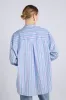 kendall shirt- bold blue stripe sold by Damson Madder