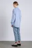 kendall shirt- bold blue stripe sold by Damson Madder