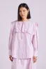 marine channel midi skirt - pink stripe sold by Damson Madder