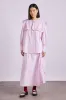 marine channel midi skirt - pink stripe sold by Damson Madder