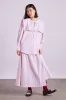 marine channel midi skirt - pink stripe sold by Damson Madder