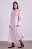marine channel midi skirt - pink stripe sold by Damson Madder