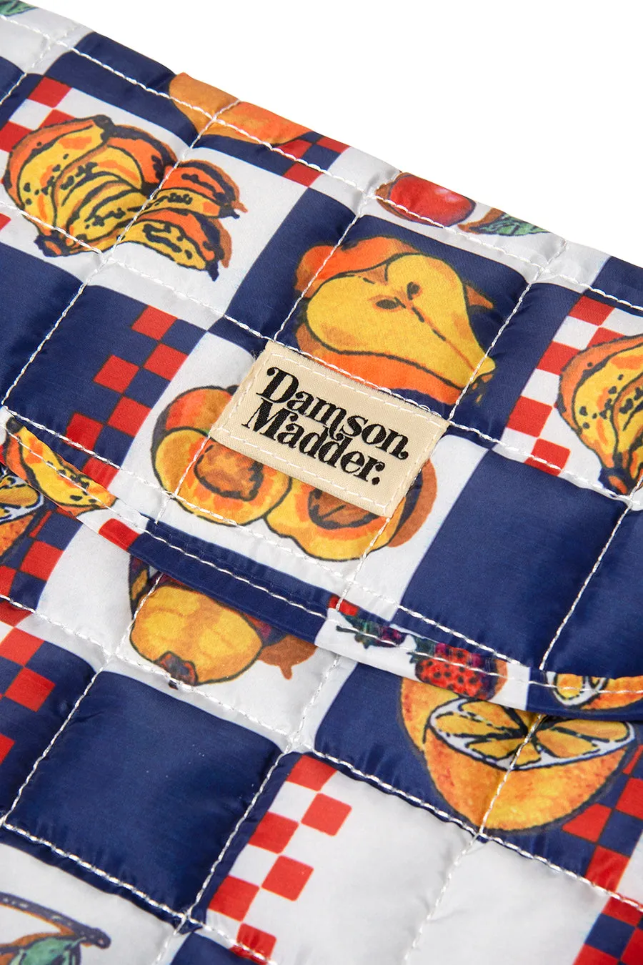 laptop bag in fruit checkerboard print sold by Damson Madder product image thumbnail 3