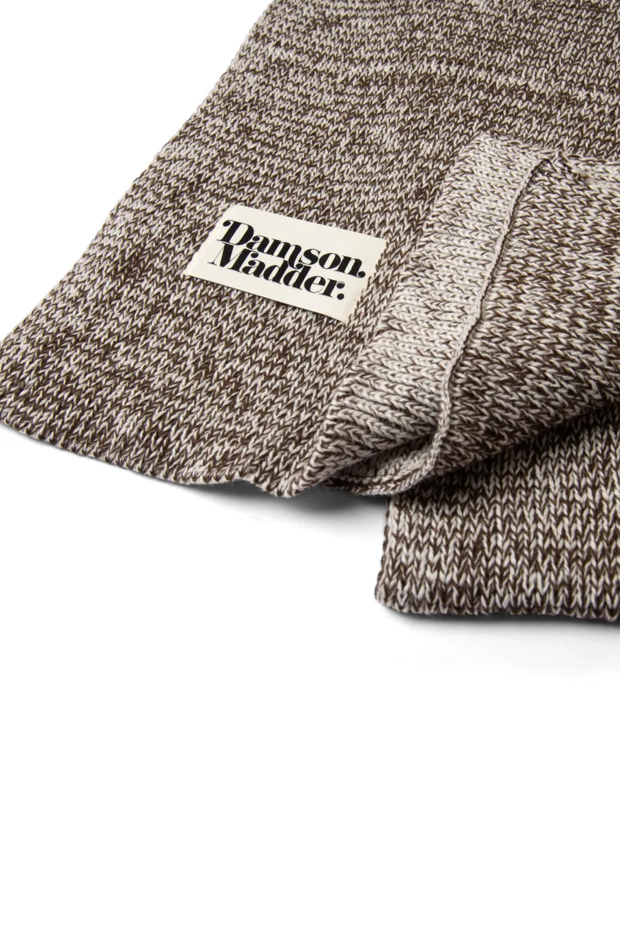 flecked yarn scarf - chocolate sold by Damson Madder product image thumbnail 3