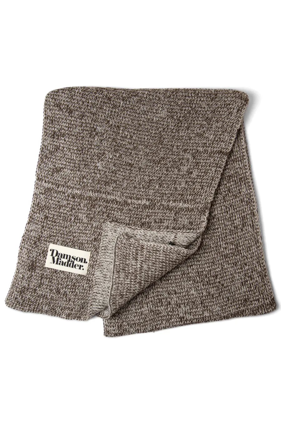 flecked yarn scarf - chocolate sold by Damson Madder product image thumbnail 2