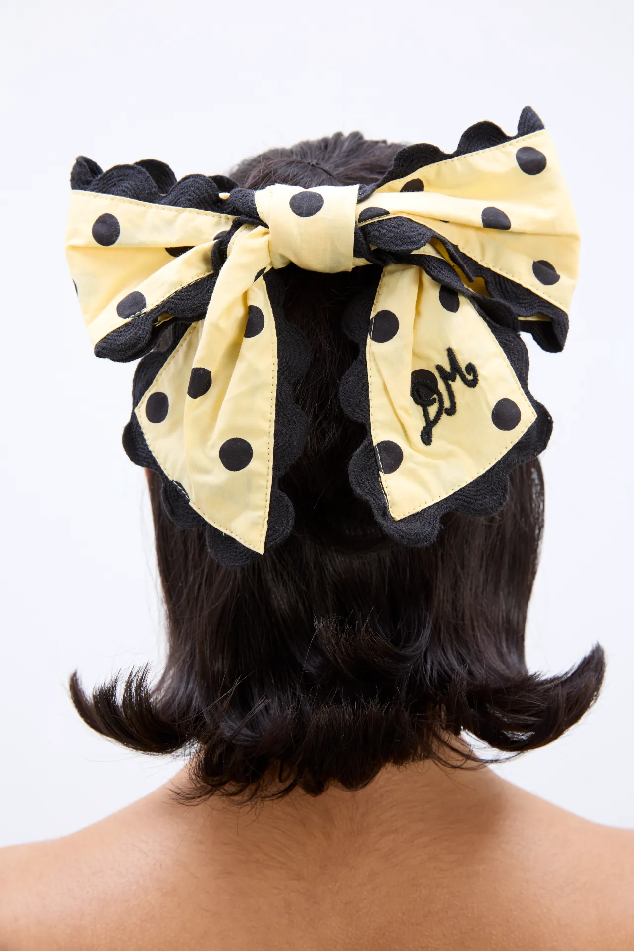 hair bow clip - butter spot sold by Damson Madder