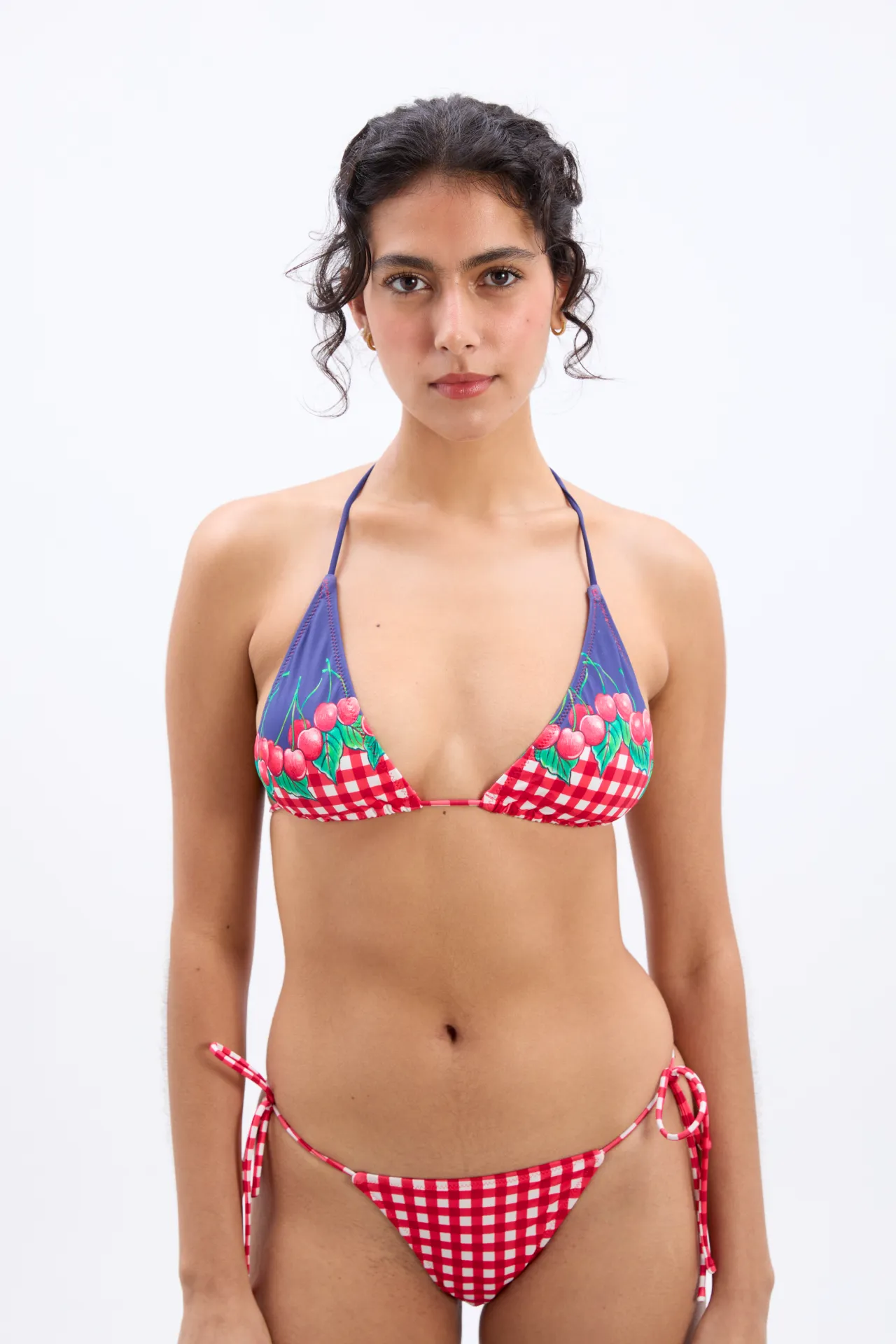 triangle bikini top - cherry pie sold by Damson Madder product image thumbnail 4