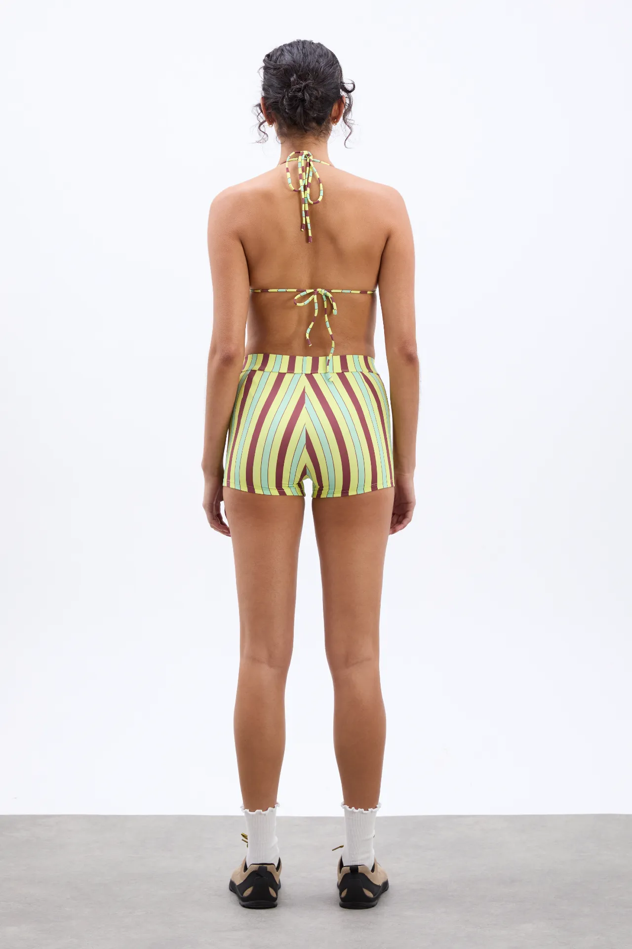 picot trim boy short - tropical stripe sold by Damson Madder product image thumbnail 3