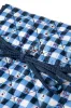 bow laptop bag - navy margot gingham sold by Damson Madder