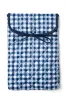 bow laptop bag - navy margot gingham sold by Damson Madder