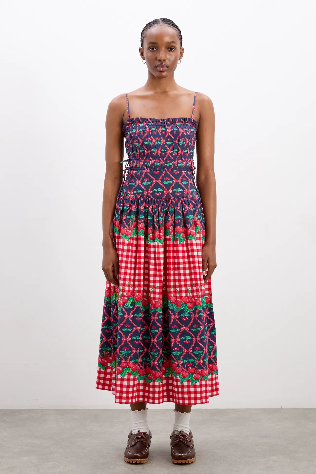 kelia midi dress - cherry pie sold by Damson Madder