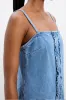 lana mini dress - embroidered denim sold by Damson Madder