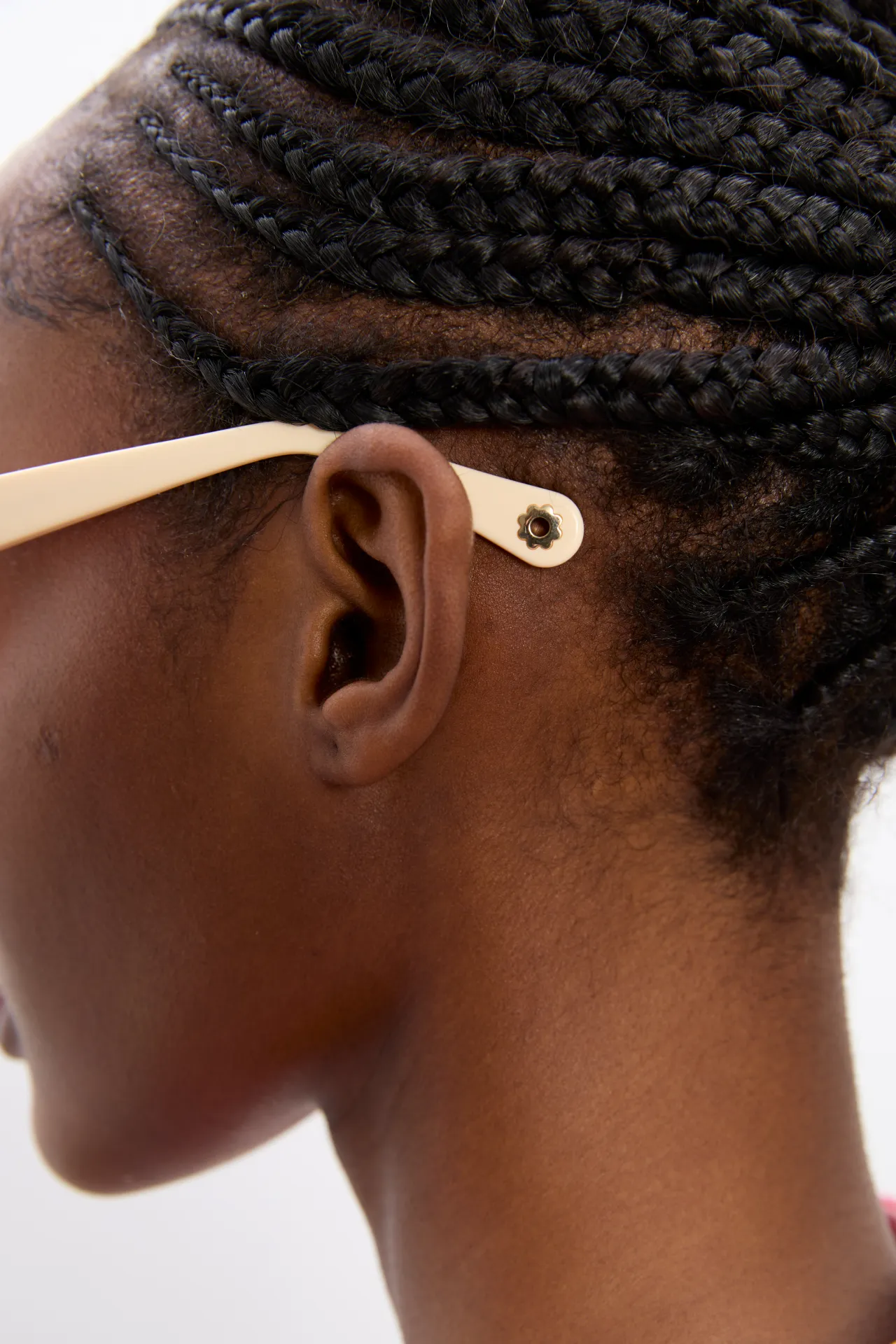 catty oval sunglasses with bow detail in bone sold by Damson Madder product image thumbnail 4