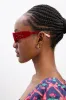 round square sunglasses with charm detail - red sold by Damson Madder