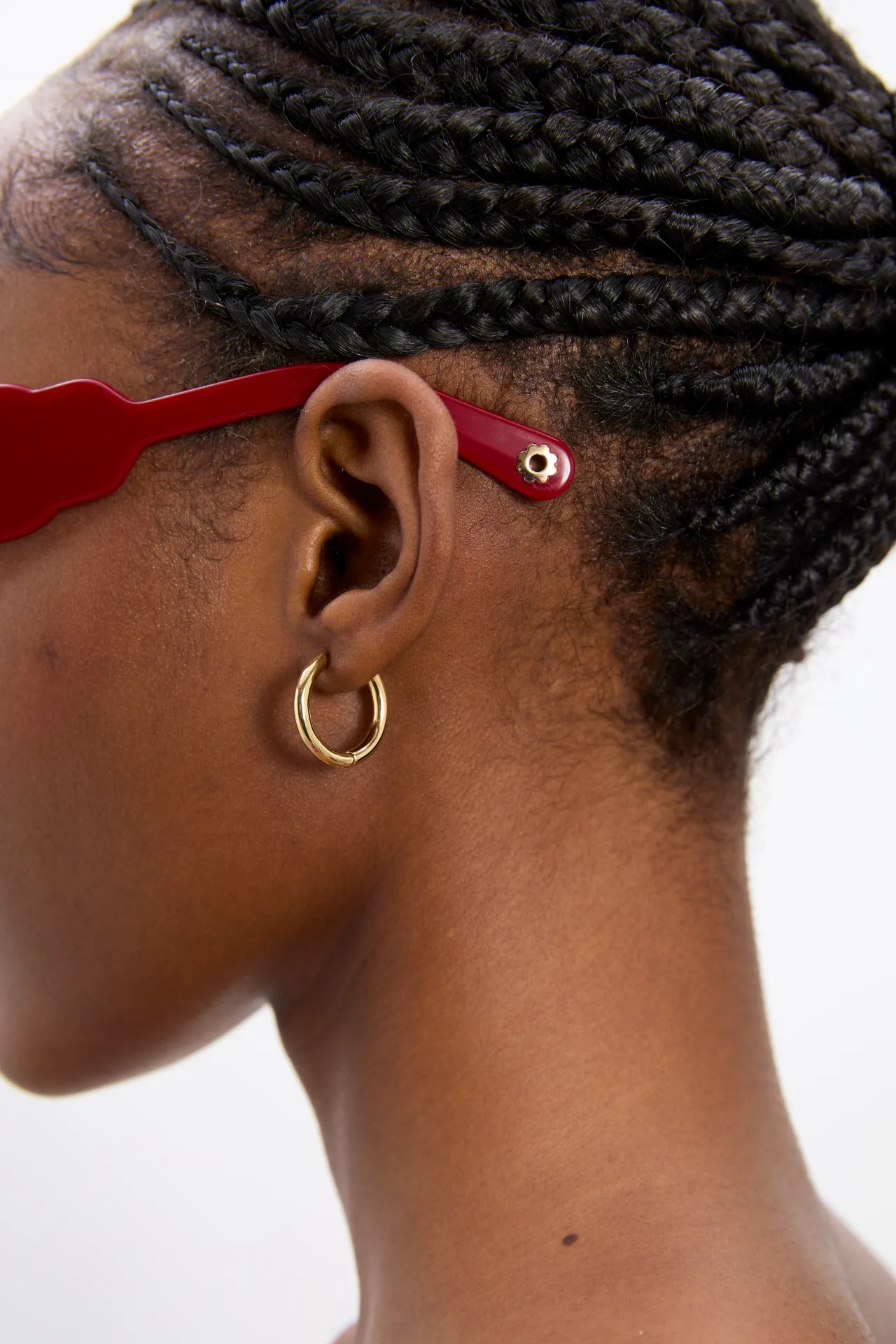 Round Square Sunglasses With Charm Detail - Red sold by Damson Madder product image thumbnail 4