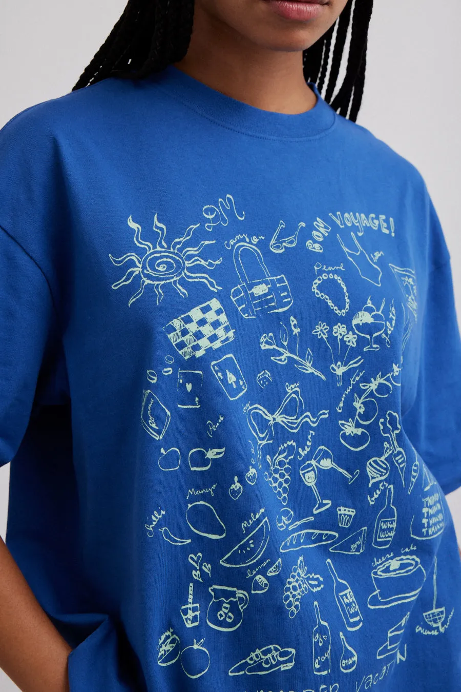 bon voyage - blue bf tee sold by Damson Madder product image thumbnail 2