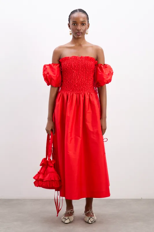 sita multiway midi dress - red sold by Damson Madder