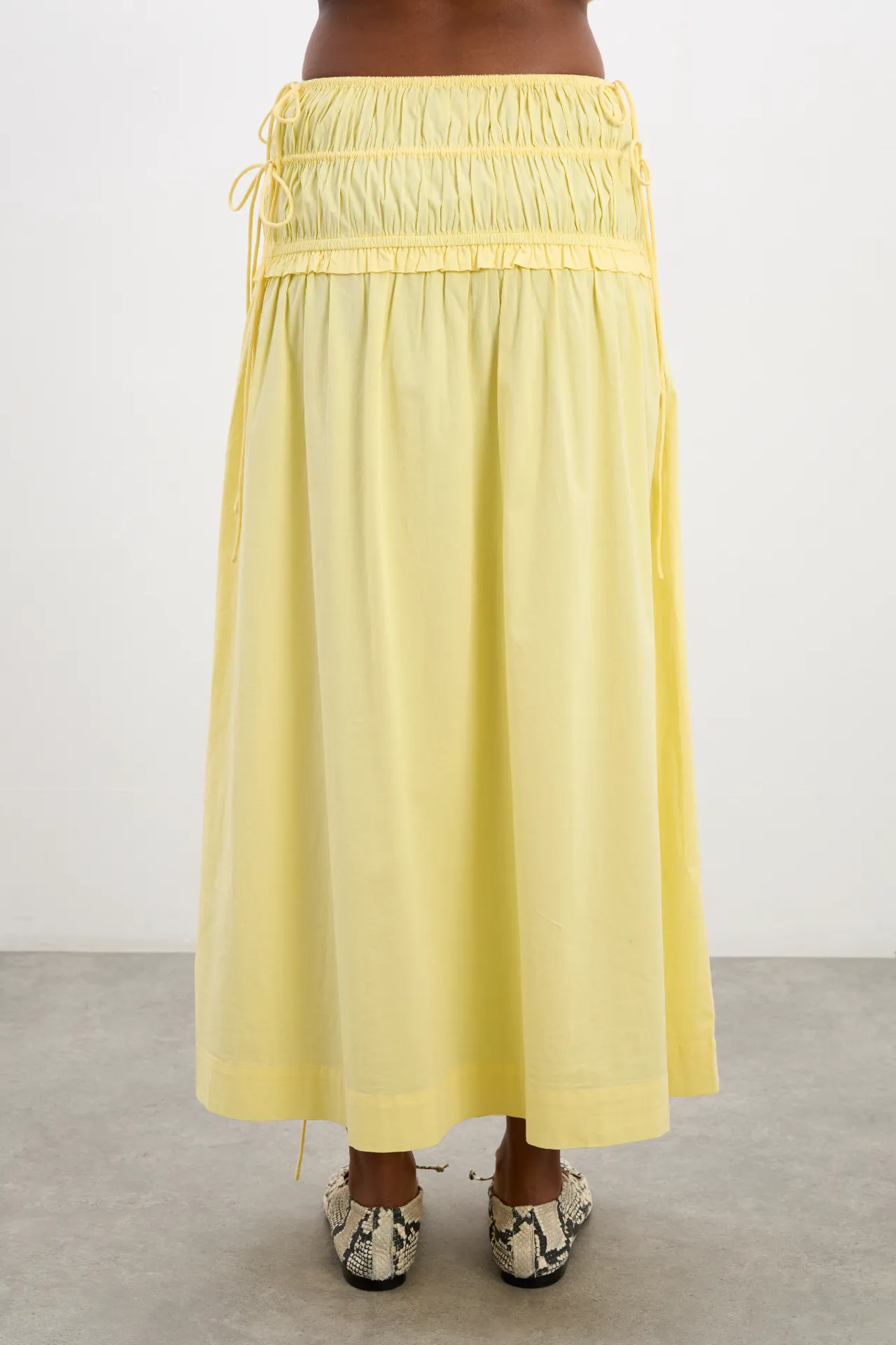 charlotte midi skirt - butter yellow sold by Damson Madder product image thumbnail 3