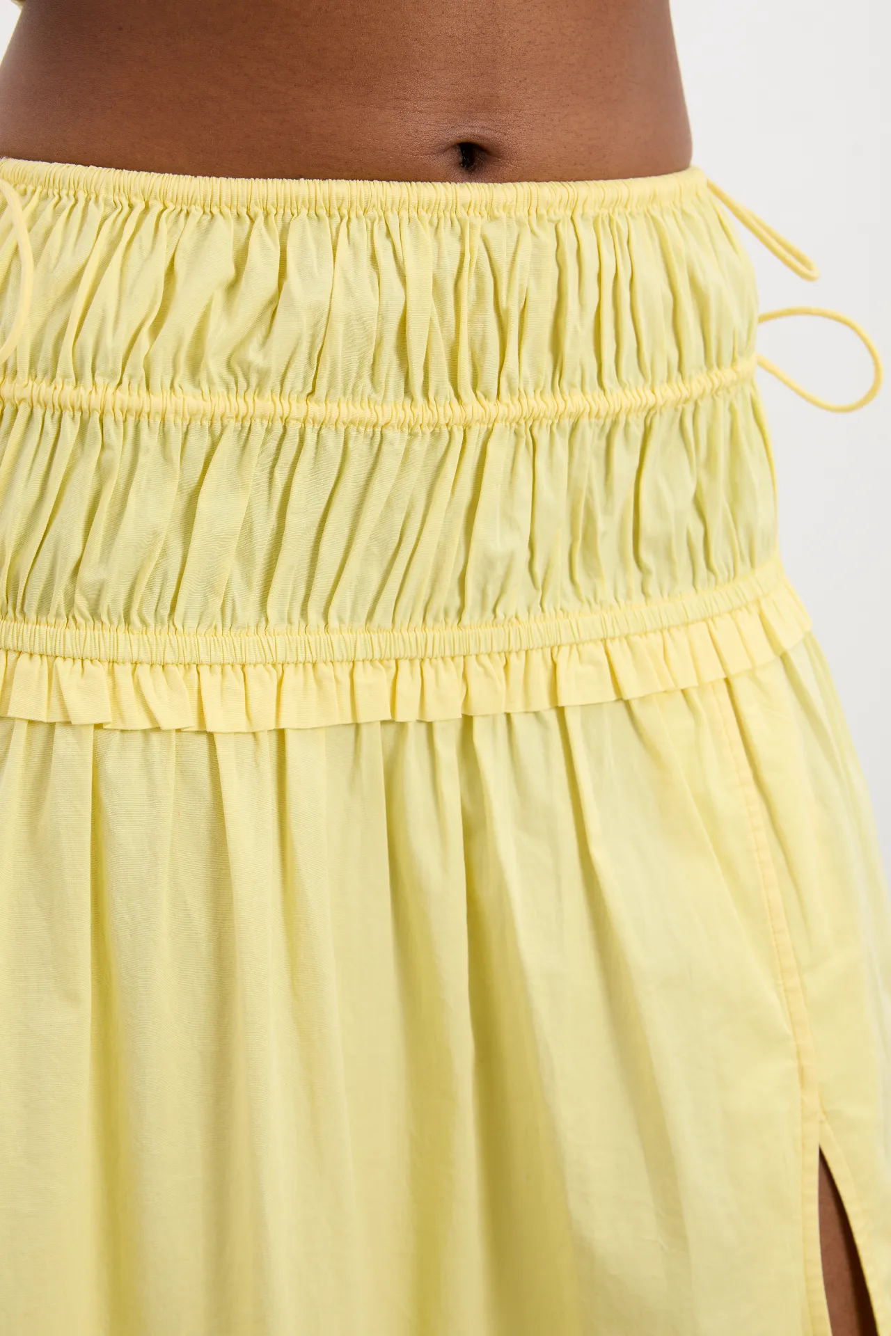 charlotte midi skirt - butter yellow sold by Damson Madder product image thumbnail 5