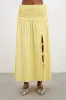 charlotte midi skirt - butter yellow sold by Damson Madder