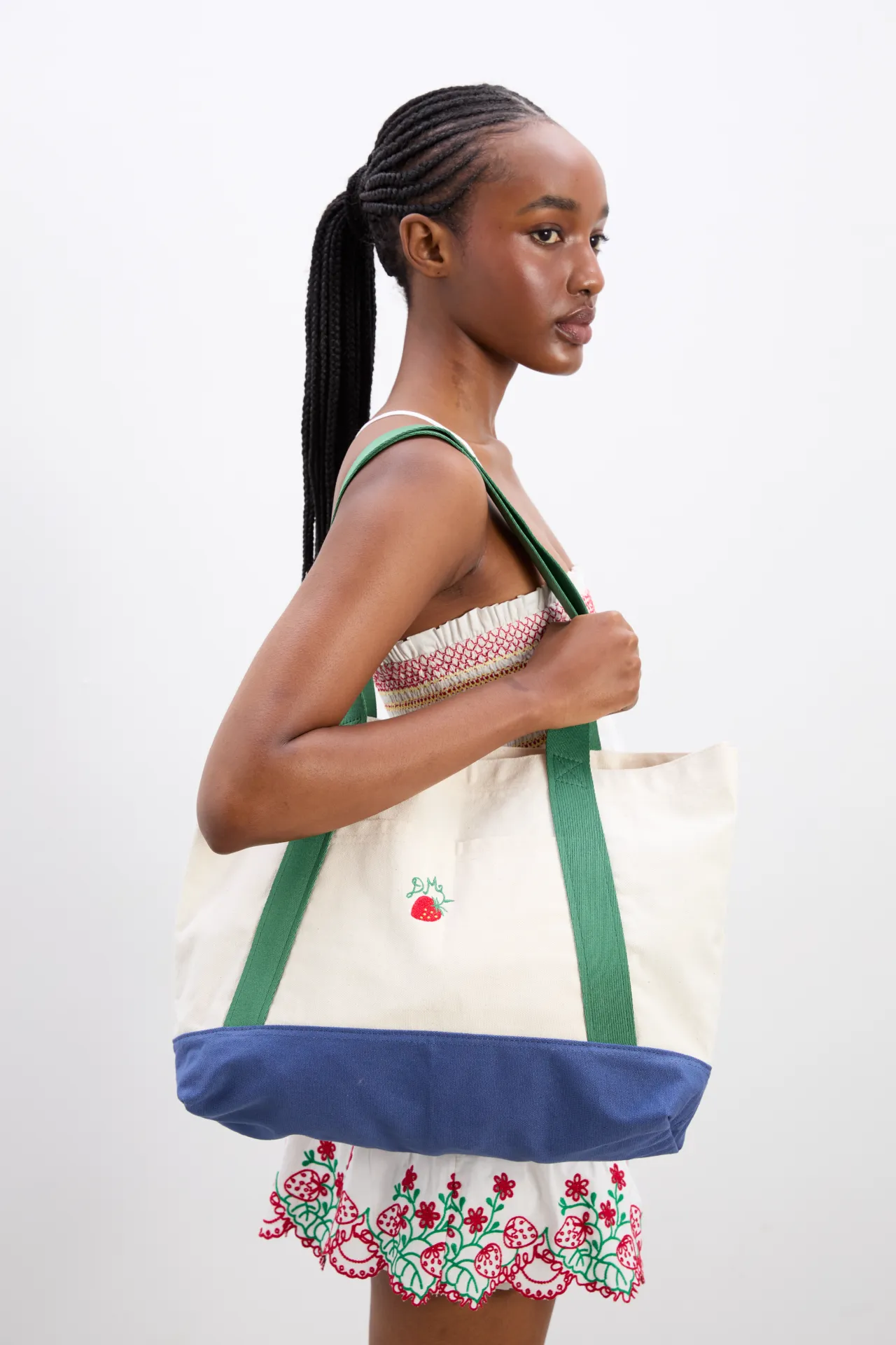 berry logo tote sold by Damson Madder product image thumbnail 3