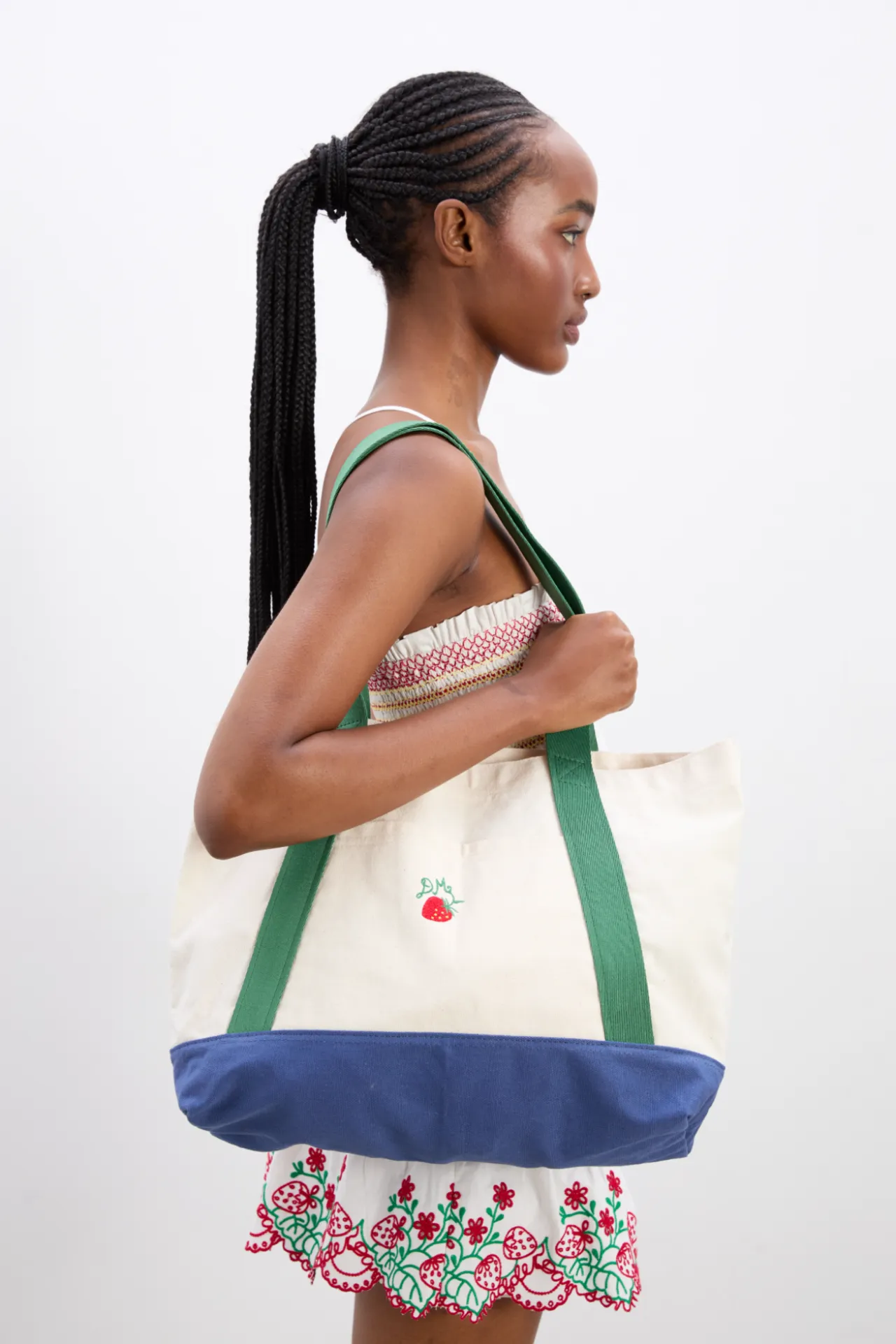 berry logo tote sold by Damson Madder